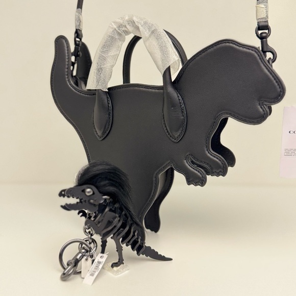 COACH RUNWAY Black Rexy and Black Mohawk Skeleton Rexy Keychain Charm - Picture 6 of 10